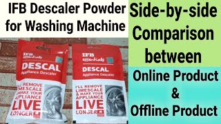 IFB DescalePowder OriginalVsFake OfflineVsOnline Sidebyside comparison Descale Descaler [upl. by Stoughton]