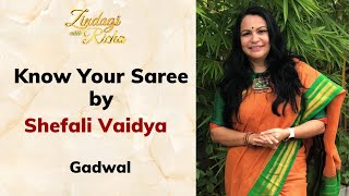 Gadwal Saree  9 Days 9 Weaves by Shefali Vaidya  ZindagiWithRicha [upl. by Hizar434]