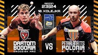 10 Kolejka LOTTO Superligi TS Dartom Bogoria Grodzisk Mazowiecki vs Petralana TTS Polonia Bytom [upl. by Jehias]