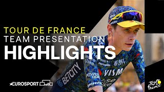 Tour de France 2024 Team Presentation Highlights  Eurosport Cycling [upl. by Enoob]