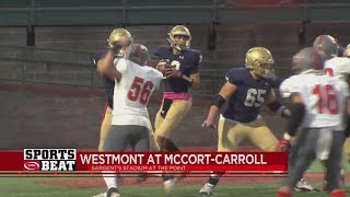 Sportsbeat week 7 Westmont Hilltop at Bishop McCortCarroll [upl. by Ekim]