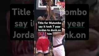 quotMutombo Reflects It Took Jordan 7 Years to Finally Dunk on Mequot shorts [upl. by Akenahc]