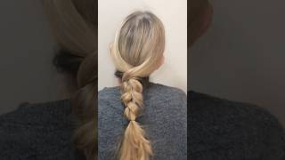 😍Easy Braid Hack😍 2 Elastic Pull Through [upl. by Dnalwor689]