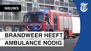 Ongeluk brandweerauto gefilmd hier gaat het fout [upl. by Ainad]