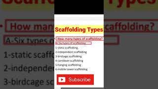 Types of scaffolding in Hindi  safety video scaffold safety  safety professional kashif shorts [upl. by Novj]