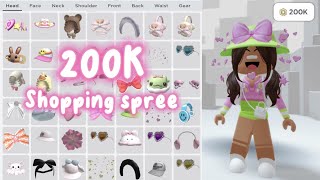 200K ROBLOX SHOPPING SPREE 🤩😱🛍️ [upl. by Ikkela330]