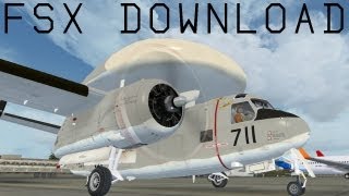 Grumman E1B Tracer Freeware Download FSX HD [upl. by Aisetal]