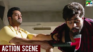 Jr NTRs Revenge  Best Action Scene  Aravind Sametha  Jagapathi Babu  Hindi Dubbed Movie [upl. by Freed421]