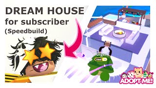 Building a DREAM HOUSE 🏠 for my SUBSCRIBER in ROBLOX ADOPT ME 🐶 Sandbox Island Speed build [upl. by Sutelc]