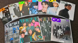 BTS GQ and Vogue Korea Magazine Full Set Unboxing [upl. by Cal]