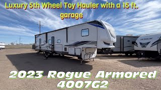 Experience Luxury on Wheels Introducing the 2023 Forest River Rogue Armored 4007G2 [upl. by Ahsinned]