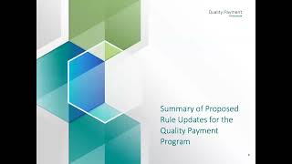 Overview of the 2025 Proposed Rule for the Quality Payment Program [upl. by Henghold]