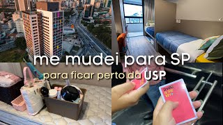 ME MUDEI para um PRÉDIO DE ESTUDANTES em São Paulo  para ficar perto da USP [upl. by Aniraz177]