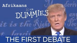 Trump Clinton Debate 2016  in Afrikaans Accents [upl. by Aynatal24]