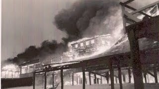 Dispatch of Seaside Heights Boardwalk Fire 2013 Audio 1955 Images [upl. by Anirahc]