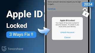 2024 Top 3 Ways to Fix Apple ID Locked for Security Reasons  Apple ID disabled 100 Works [upl. by Nairrad18]