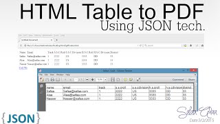 HTML Table To PDF using JSON amp jsPDF [upl. by Storm167]