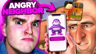 Ejecuté el VIRUS REAL de ANGRY NEIGHBOR en mi PC y ¡se volvió loco 2 [upl. by Idnib]