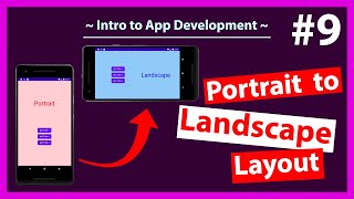 Create an alternate activity layout  How to create portrait and landscape layouts in android studio [upl. by Hnao765]