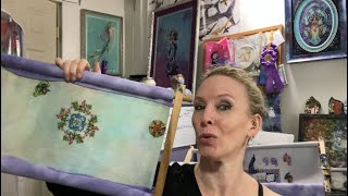 Flosstube 50 European Cross Stitch haul and Chatelaine Designs WIPS [upl. by Necila280]