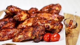 Knusprige CHICKEN WINGS mit BarbecueHonig Marinade zum Super Bowl [upl. by Lucie]