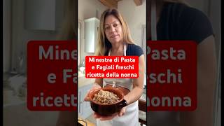 Minestra di Pasta e Fagioli freschi ricetta della nonna shorts soup ricette [upl. by Jacobine]