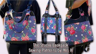 Making the Studio Backpack by Mrs H  Quiet Sew Along [upl. by Llennor]