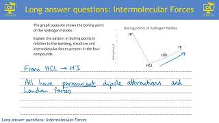 Chemistry A Level long answer questions  intermolecular forces [upl. by Gellman972]