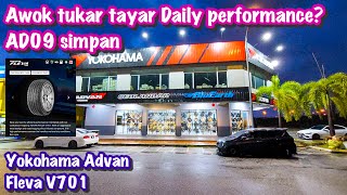 TUKAR TAYAR DAILY PERFORMANCE  YOKOHAMA ADVAN FLEVA  RIMS ZE40 AOW  YS WHEELS [upl. by Kevin]