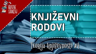 KNJIŽEVNI RODOVI  Teorija književnosti 4  Kratak sadržaj [upl. by Enutrof677]