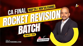 CA FINAL  IDT  ROCKET REVISION BATCH  MAY24  NOV24 EXAMS  PART 02 [upl. by Bolling]