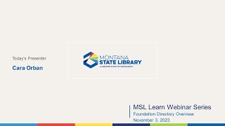 Foundation Directory Overview and Demonstration  MSL Learn Webinar [upl. by Trumaine]