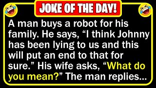 🤣 BEST JOKE OF THE DAY  A man buys a robot for the family  Funny Jokes [upl. by Rocca]