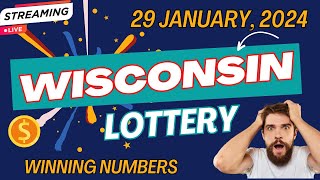 Wisconsin Evening Lottery Results For  29 January 2024  Pick 3  Badger 5  Megabucks  Powerball [upl. by Revell]