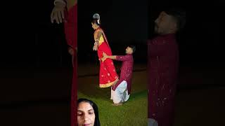 Happy karvachauth 🤗❤️gymnast stunt couplegoals acrobatics action [upl. by Miehar]