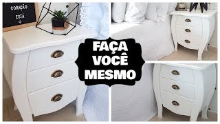 DIY CRIADO MUDO  FÁCIL E RÁPIDO RENOVAR  Viviane Magalhães [upl. by Namsaj959]