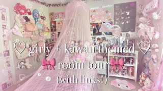 🎀♡ my girly  kawaii themed room tour ♡🎀 [upl. by Llewen425]