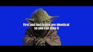 green screen yoda sitting and talking [upl. by Aynotal]