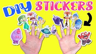 Inside Out 2 Movie DIY How to Make Stickers Easy Homemade Crafts [upl. by Petit]