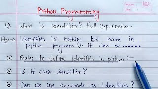 Python Identifiers  Learn Coding [upl. by Felix]