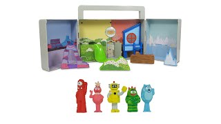 Yo Gabba Gabba Boombox Carry Playset With Muno Foofa Plex Brobee And Toodee [upl. by Dutchman]