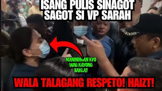 ACTUAL FOOTAGE NG PAG SAGOT2x NG ISANG PULIS KY VP SARA TPOS MUNTIK P SYA IPITIN NG BAK COVER NG VAN [upl. by Naltiac]