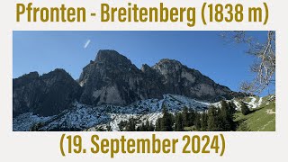 Pfronten  Breitenberg 1838 m 19 September 2024 [upl. by Varney963]