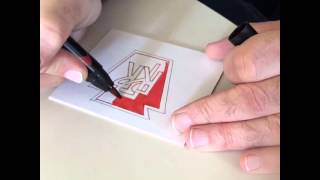 Andy Fletcher draws a timelapse sketch of the A Pennsylvania Railroad Logo [upl. by Teufert]