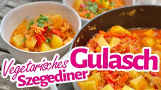 Szegediner Gulasch  Vegetarisch ganz ohne Fleisch [upl. by Aemat]