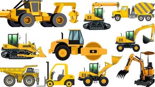 Types Of Heavy Equipment For Construction Work Excavator Continuous Miner Rake Loader Asphalt [upl. by Aninaj107]