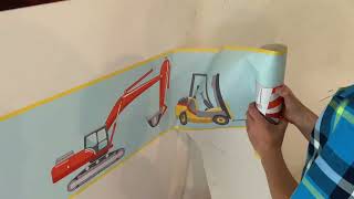 How to install Peel and Stick Wallpaper Border [upl. by Lechar]