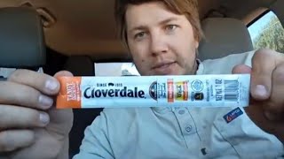 Review Cloverdale Original Tangy Snackers Summer Sausage [upl. by Emina82]