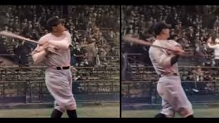 Comparing Babe Ruth and Lou Gehrig Swings [upl. by Yrrej]