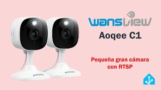 AOQEE C1  Cámara Vigilancia WiFi ExteriorInterior con RTSP [upl. by Eehtomit]